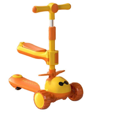 3 in 1 multifunctionele babywalker 3 wielen rijden op vouwbare grote wielen scooter auto voor kinderen