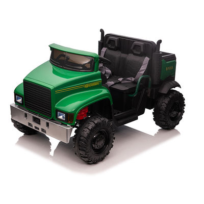 Kind 12V elektrisch rijden op een autotractor met achteremmer leeftijdsbereik 2 tot 4 jaar GROEN ZWART