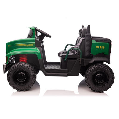 Kind 12V elektrisch rijden op een autotractor met achteremmer leeftijdsbereik 2 tot 4 jaar GROEN ZWART