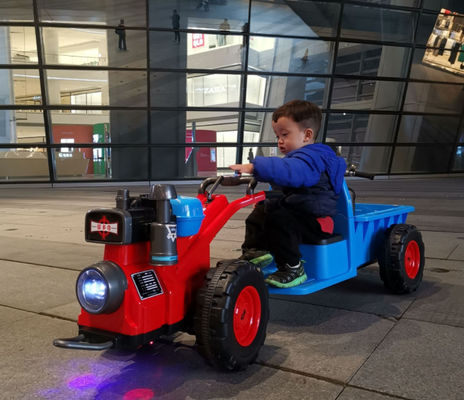 2022 12v elektrische kinderen rijden op de auto met plastic tractor speelgoedbatterij inbegrepen