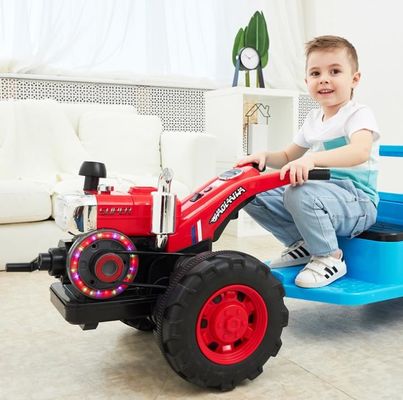 2022 12v elektrische kinderen rijden op de auto met plastic tractor speelgoedbatterij inbegrepen