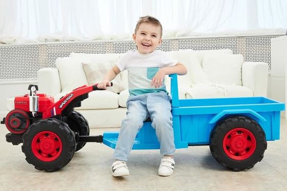 2022 12v elektrische kinderen rijden op de auto met plastic tractor speelgoedbatterij inbegrepen
