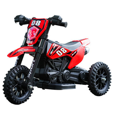 Plastic Kids Ride On Car Electric Motorcycle met muziek Rood Blauw Wit voor kinderen