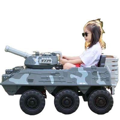 Kinderen elektrische speelgoed tank rijden speelgoed elektrische tank 12V 6X6 wielen PP plastic type