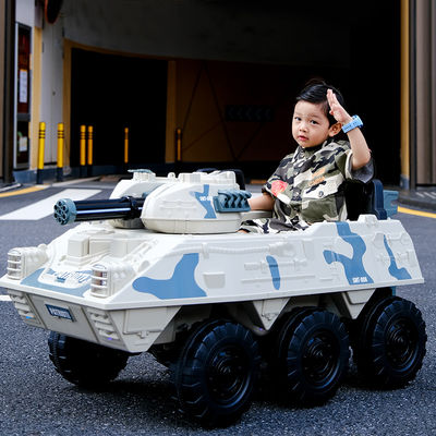 Kinderen elektrische speelgoed tank rijden speelgoed elektrische tank 12V 6X6 wielen PP plastic type