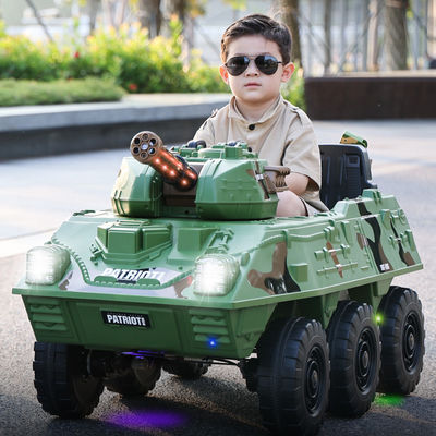 Kinderen elektrische speelgoed tank rijden speelgoed elektrische tank 12V 6X6 wielen PP plastic type