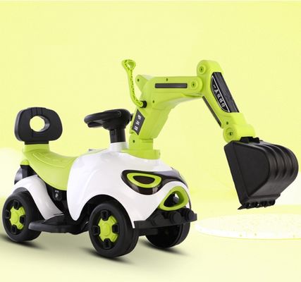 Kinderen rijden op elektrische auto met zandgraver Buitenbatterij speelgoed auto Kinderen auto