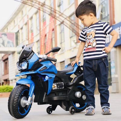 Custom Yellow Ride On Toy Elektrische motorfiets fiets voor kinderen en heldere wielen