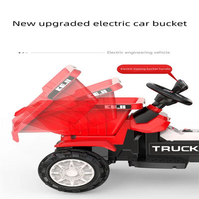 6v batterij aangedreven elektrische tipper speelgoed auto met muziek en push rod control 2023