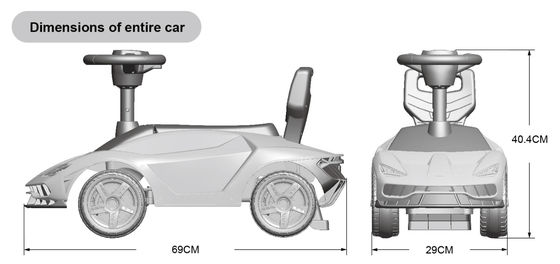 Productgrootte 69*29*40.4cm Klassieke scooter op batterij Kids Ride On Car Direct