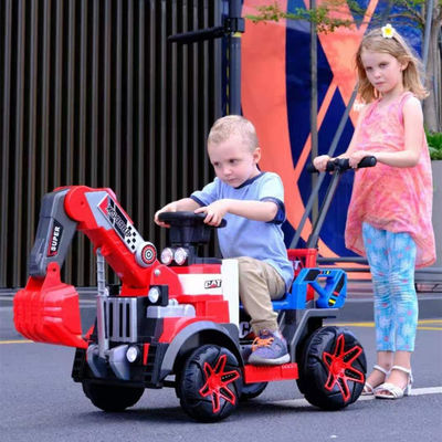 G.W. N.W. 15KG/12KG LED kleurrijke koplampen 6v volledig elektrische bouwtruck auto voor kinderen