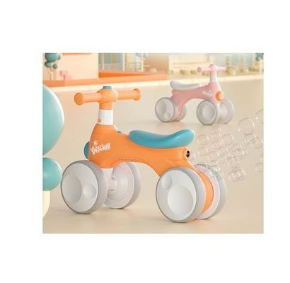Plastic 4-wiel balance fiets voor kinderen met muziek licht bubbel apparaat maximaal laadvermogen 30kg