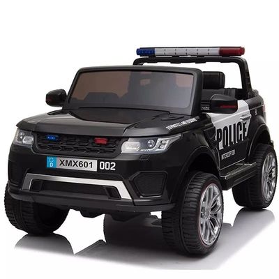 Black Ride On Baby Elektrische politie SUV auto met afstandsbediening speelgoed voor grote kinderen