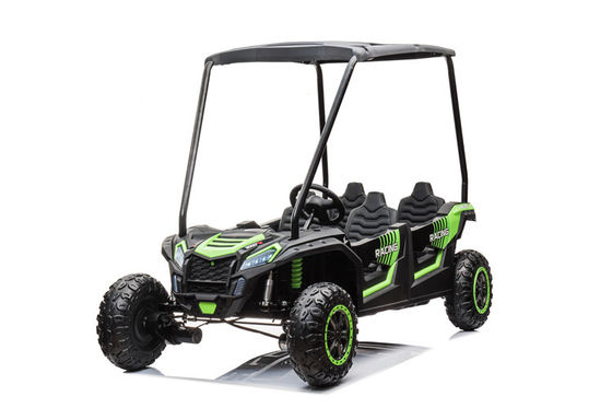 24v batterij 4x4 Plastic UTV Vier zitplaatsen elektrische kinderauto met Carport 4-Wheeler