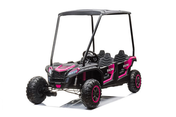 24v batterij 4x4 Plastic UTV Vier zitplaatsen elektrische kinderauto met Carport 4-Wheeler