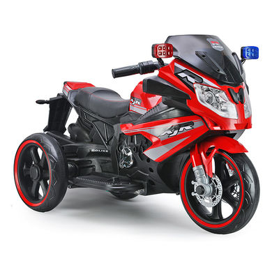 Driewiel elektrische off-road motorfiets voor kinderen in rood/wit/zilver/zwart