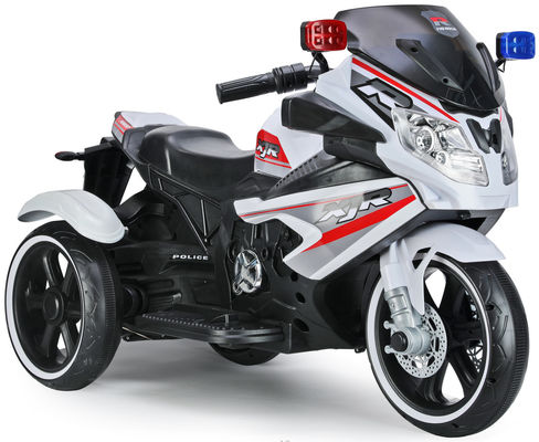 Driewiel elektrische off-road motorfiets voor kinderen in rood/wit/zilver/zwart