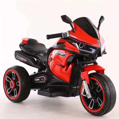 Witte elektrische kindermotorfiets driewieler met kleurrijk licht en 380*2 motor