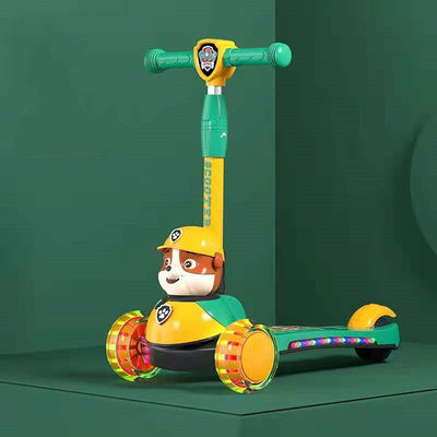 Unisex, op batterijen aangedreven kinder scooter auto met opvouwbare flits en op batterijen aangedreven