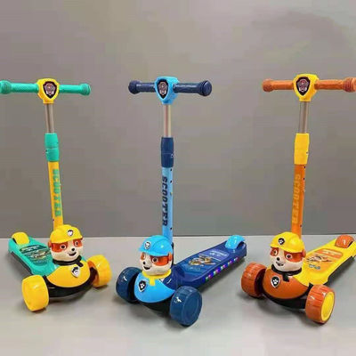Unisex, op batterijen aangedreven kinder scooter auto met opvouwbare flits en op batterijen aangedreven