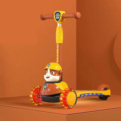 Unisex, op batterijen aangedreven kinder scooter auto met opvouwbare flits en op batterijen aangedreven
