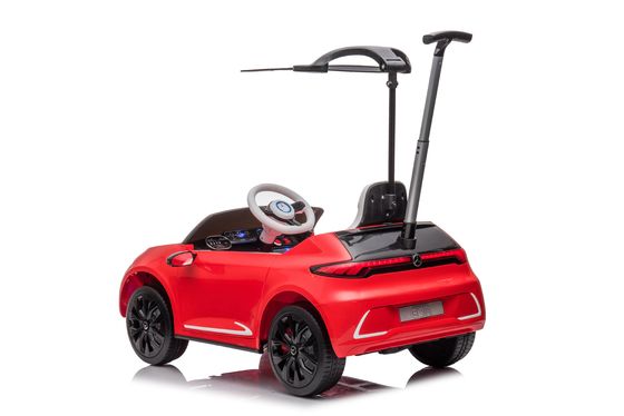 12V elektrische rit op de auto voor kinderen met drukstang en afstandsbediening gemaakt van PP-plastic