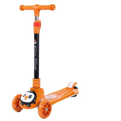 3 PU wiel LED baby kick scooter verkoop voor kinderen functie muziek verlichting één klik vouw