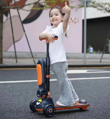 Zacht leer zitje 3 wielen rijden op scooter auto voor kinderen één knop vouwbaar geslacht neutraal