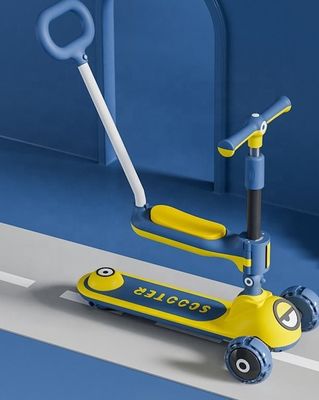 Zacht leer zitje 3 wielen rijden op scooter auto voor kinderen één knop vouwbaar geslacht neutraal