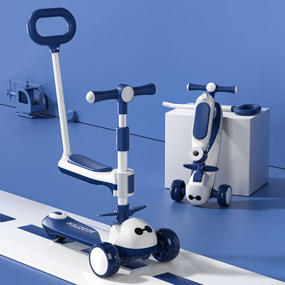 3 in 1 multifunctionele babywalker 3 wielen rijden op vouwbare grote wielen scooter auto voor kinderen