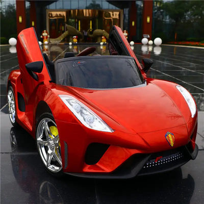 Kinderenmuziek Swing Toy Rijden in de auto met afstandsbediening Geel/Stoving Vernis Rood