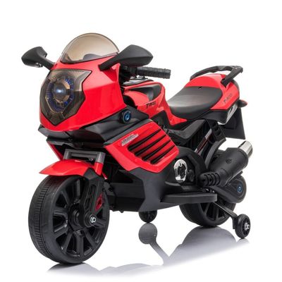 Elektrische motorfiets voor kinderen MP3-verlichting en hulpwielen 6v 12v accu