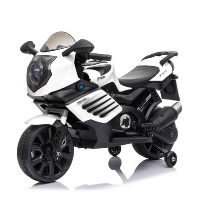 Elektrische motorfiets voor kinderen MP3-verlichting en hulpwielen 6v 12v accu