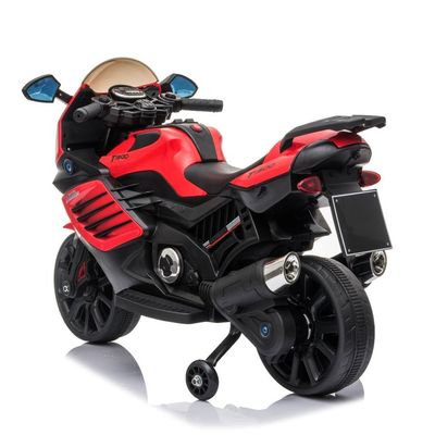 Elektrische motorfiets voor kinderen MP3-verlichting en hulpwielen 6v 12v accu