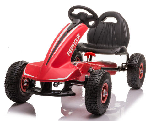 Verstelbare stoel 4 wielen rijden op pedal kart auto voor unisex kinderen van 3-8 jaar