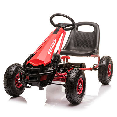 Kinderen 5-7 Jaar Rood Vierwiel Pedal Go-Kart Speelgoed met opblaaswiel koppeling en rem