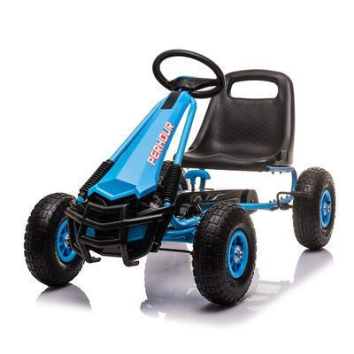 Kinderen 5-7 Jaar Rood Vierwiel Pedal Go-Kart Speelgoed met opblaaswiel koppeling en rem
