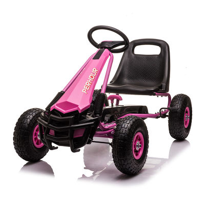 Kinderen 5-7 Jaar Rood Vierwiel Pedal Go-Kart Speelgoed met opblaaswiel koppeling en rem