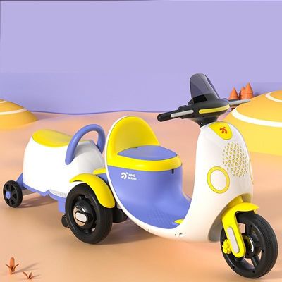PP plastic elektrische kindermotorfiets driewieler met muziek licht voor spannende rit