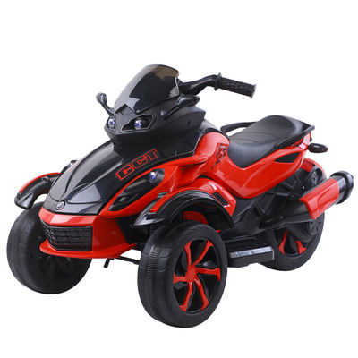 Unisex 12v elektrische rit op de motor 3 wielen auto voor kinderen muziek lichten inbegrepen