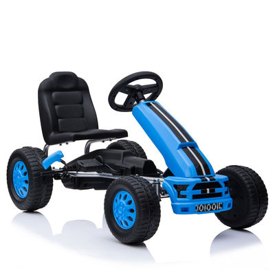Opblaasbare wielen Kinderen blauwe rit op het pedaal Onlaadbare go-kart auto voor 8-13 jaar