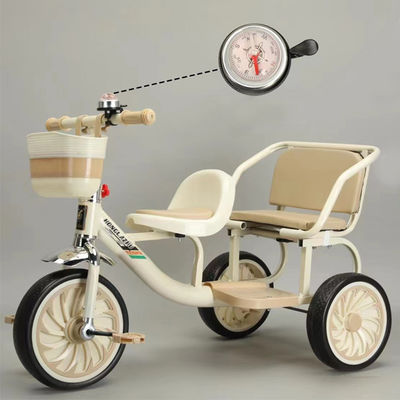 2023 Kids driewieler trike met zachte lederen stoel en vouwbare voorkant winkelframe
