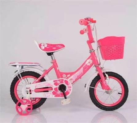 14 inch pedaal tweewiel fiets met stuursproei en kleurmatching plastic mand