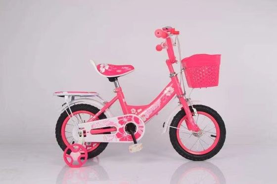 14 inch pedaal tweewiel fiets met stuursproei en kleurmatching plastic mand