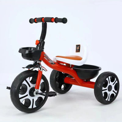 Baby driewieler voor kinderen 2-5 jaar oud 3 wielen zachte lederen stoel groot Mickey wiel