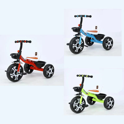 Baby driewieler voor kinderen 2-5 jaar oud 3 wielen zachte lederen stoel groot Mickey wiel