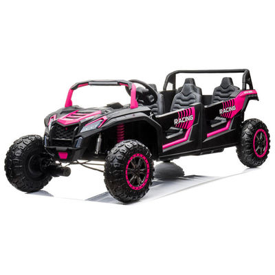 Afstandsbediening 24v UTV 4 zitplaatsen rijden op auto's voor volwassenen en kinderen in roodroze kleur